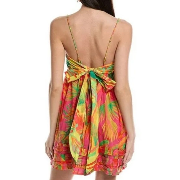 Farm Rio Mixed Painted Birds Mini Dress - Picture 3 of 3